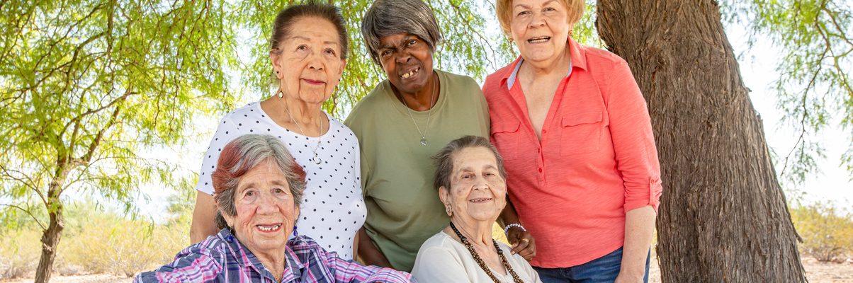 Diverse Senior Women Outdoors