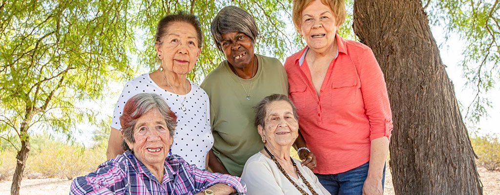 Diverse Senior Women Outdoors