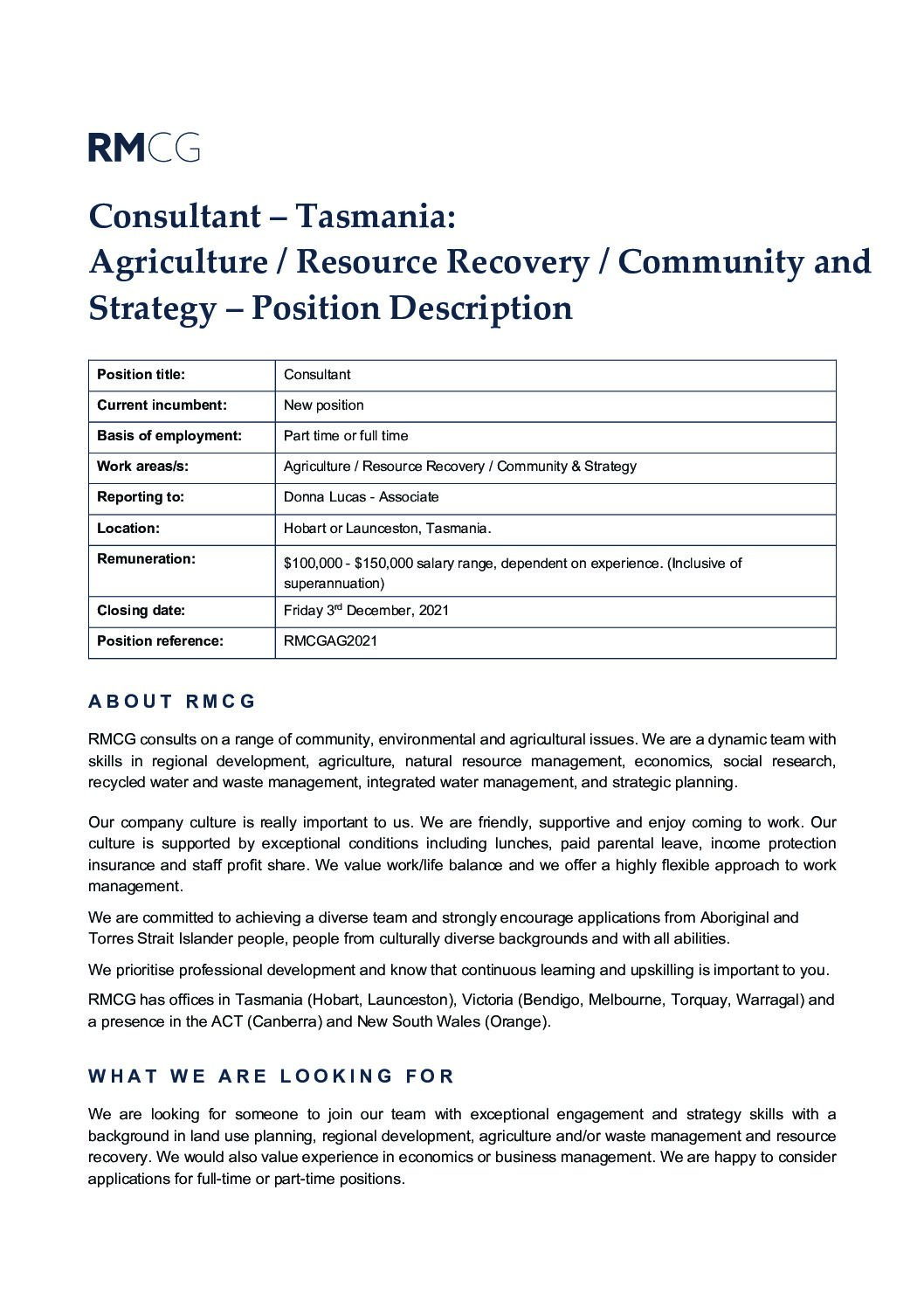 Consultant – Ag, Resource Recovery C&S – Nov 21′ – dl