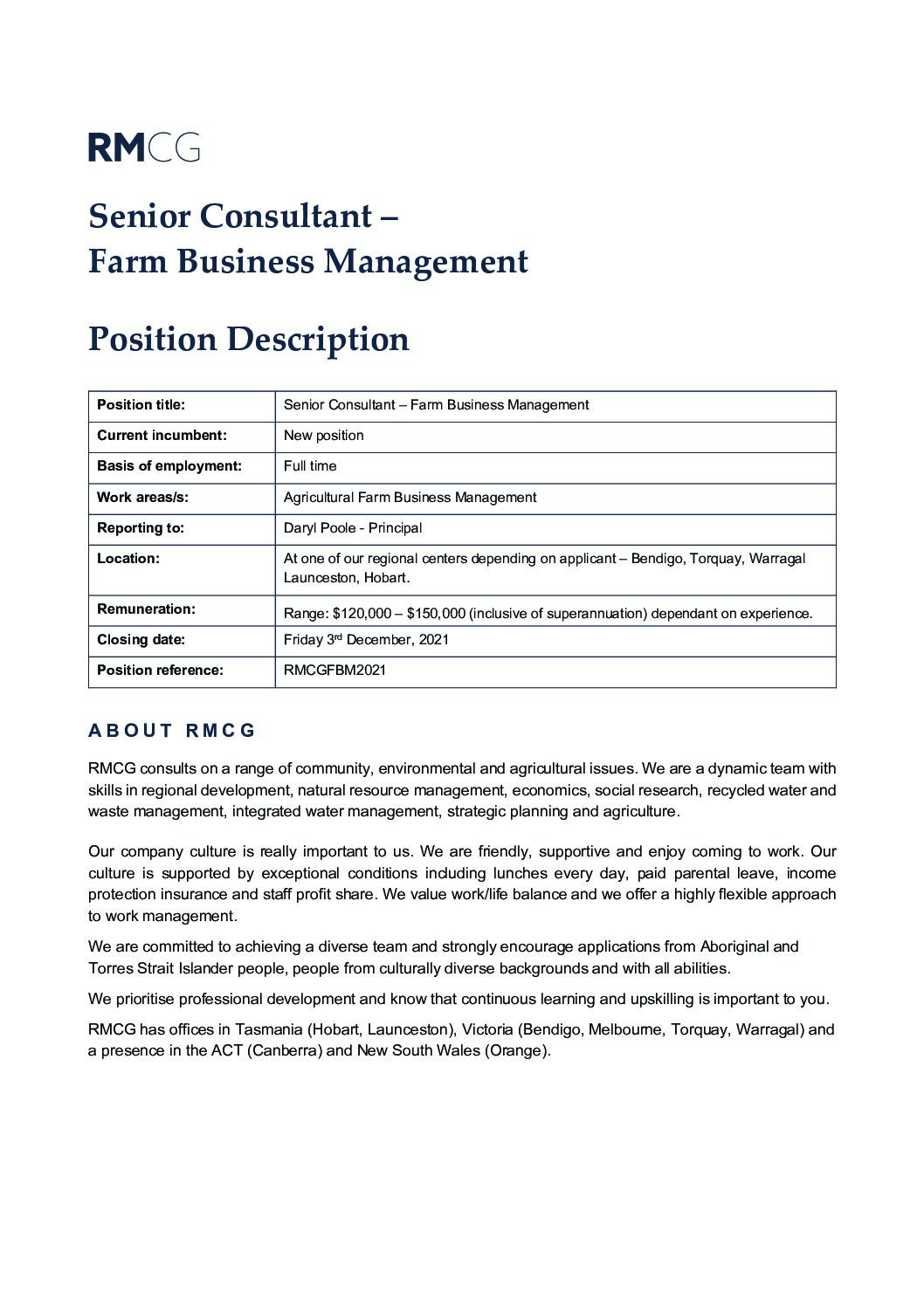 Snr Consultant – Farm Business Management- Nov 21 DP’