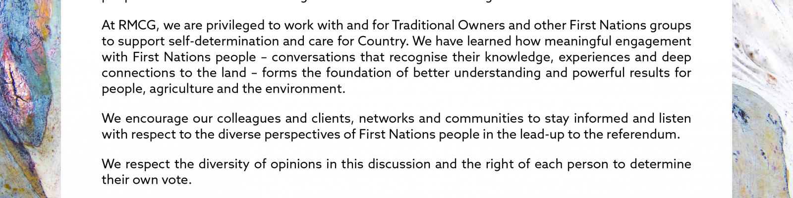 RMCG statement Voice to Parliament